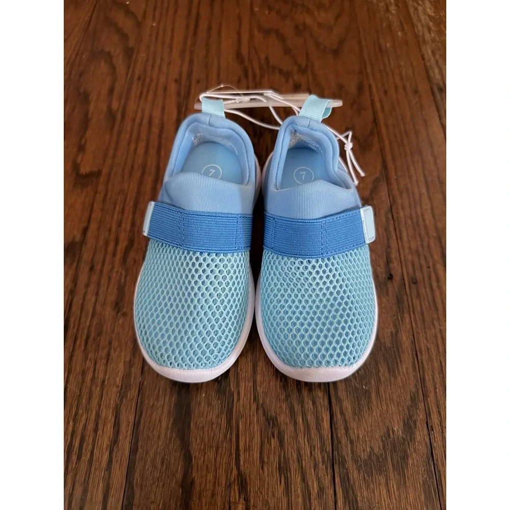 Cat & Jack Unisex Toddler Light Blue Slip-On Water Shoes Size 7 NWOB Mesh Top